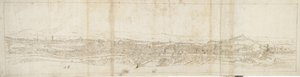 Panoramisch Uitzicht op Rome vanaf Monte Mario, Castel S. Angelo op de Voorgrond